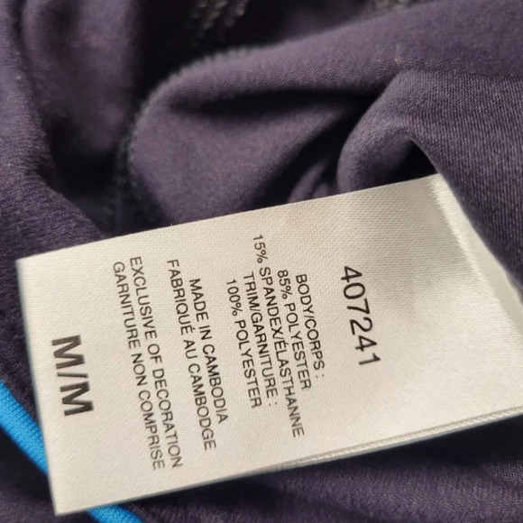 Champion Black / Blue Active Soft Crop Leggings - Picture 2 of 6